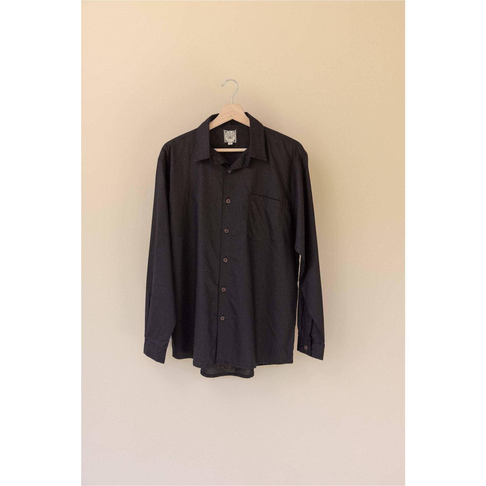 Hemp Clothing Long Sleeve Black Shirt – Field Trip Balhannah